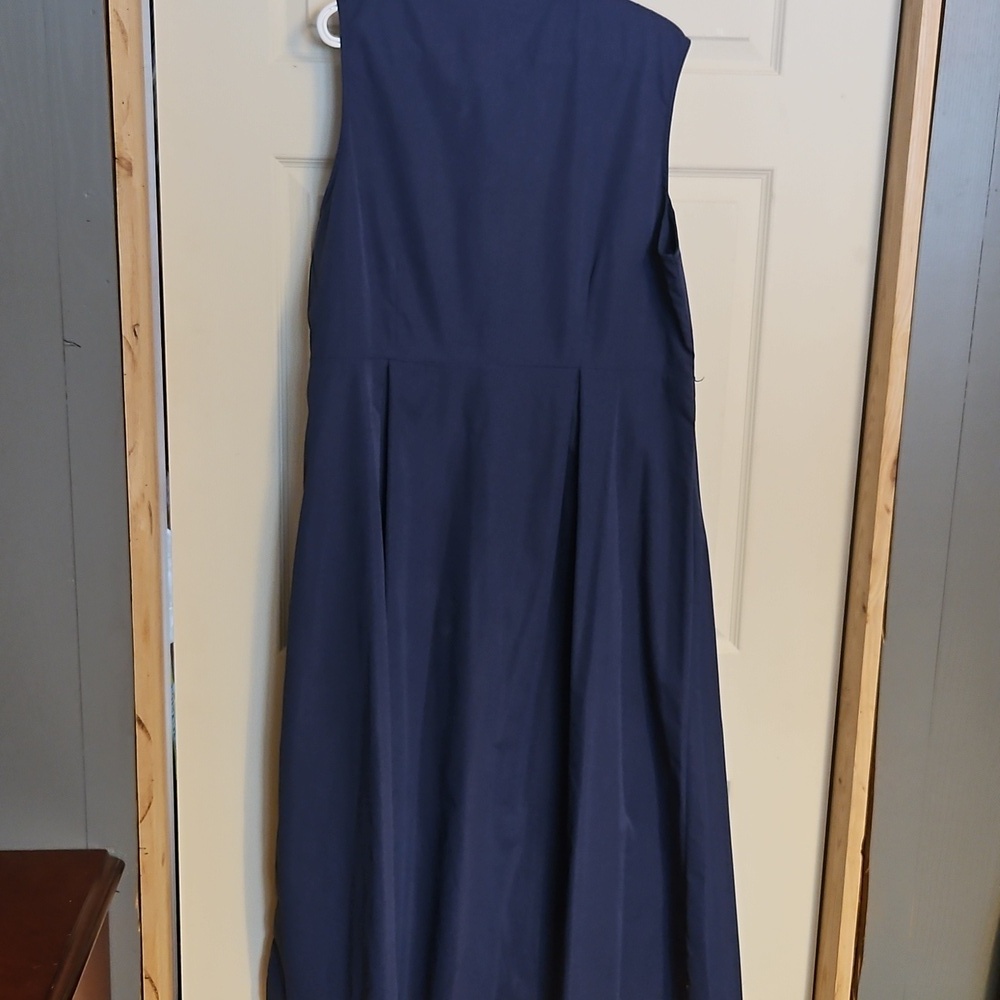 SHEIN Navy Maxi Dress with Zipper Detail - Picture 3 of 5